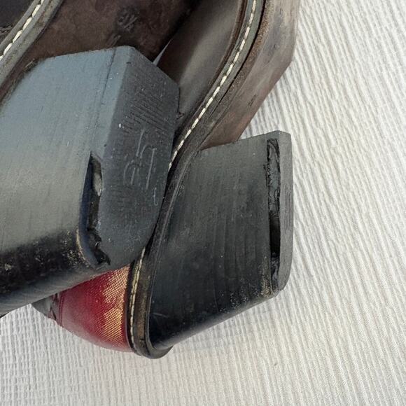 Vintage leather boots Donald J Pliner Hinda western coastalcowgirl witchy -FLAW - Picture 13 of 16